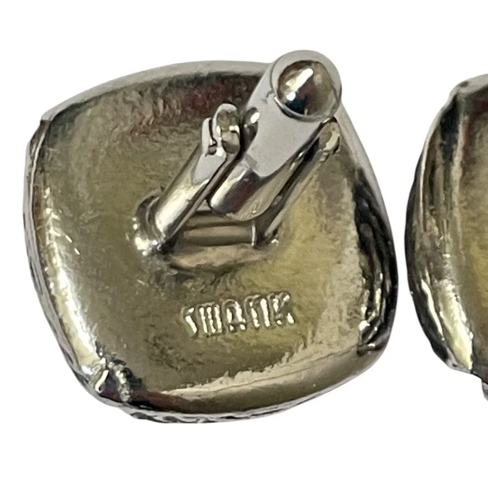 Moonglow Lucite Swank Cufflinks Rose Pink Vintage 1960s Silver Tone